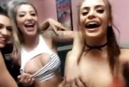 Allison Parker, Rainey James & Austin Reign Having Fun in the Restaurant Bathroom Video Leaked