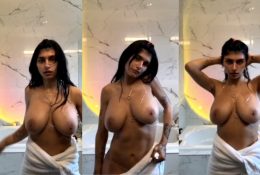 Mia Khalifa Bathroom Titty Tease Video Leaked